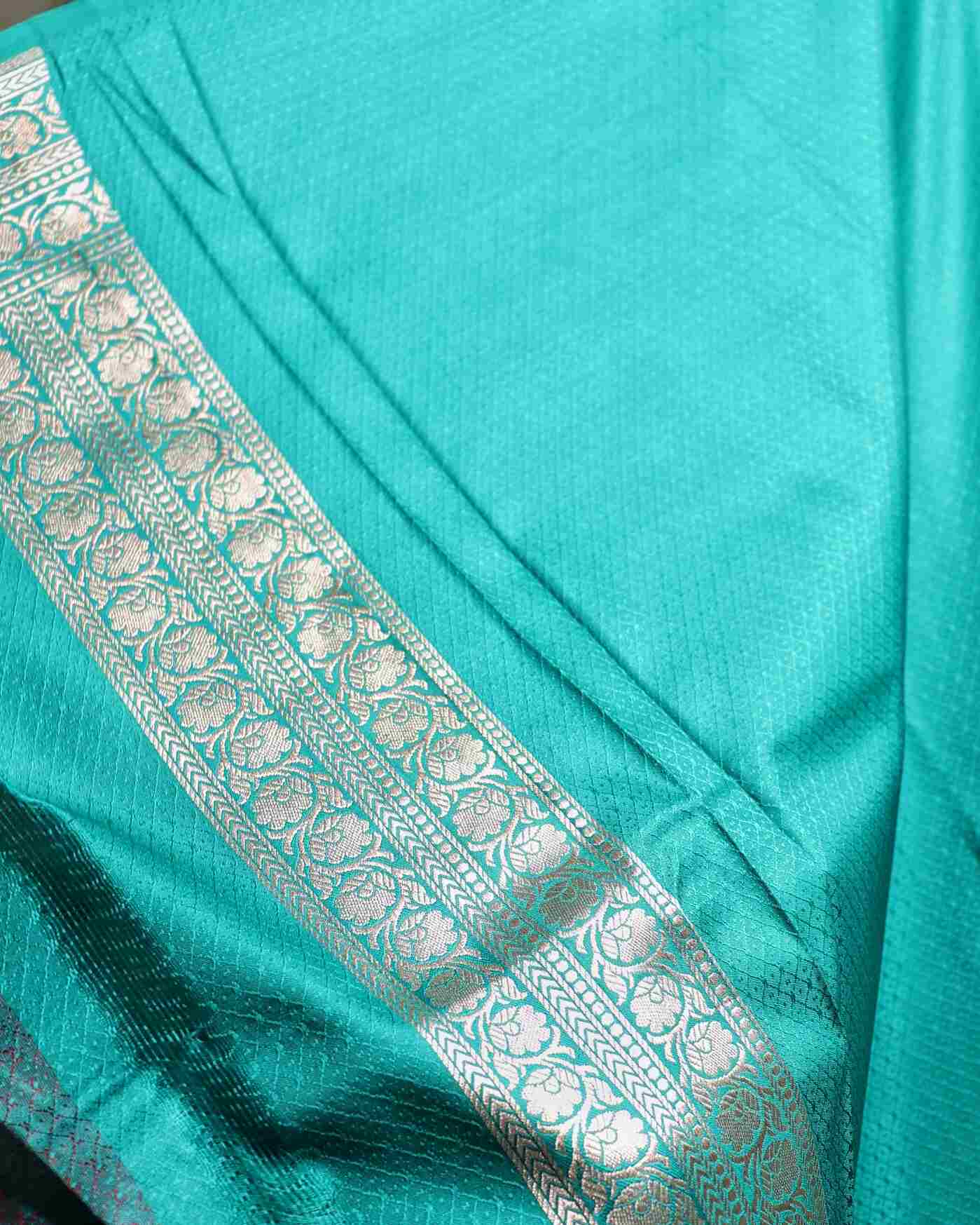 Green Semi Mashru Silk Banarasi Saree