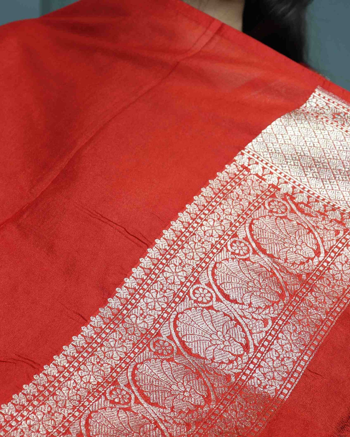 Black Semi Muga Silk Saree
