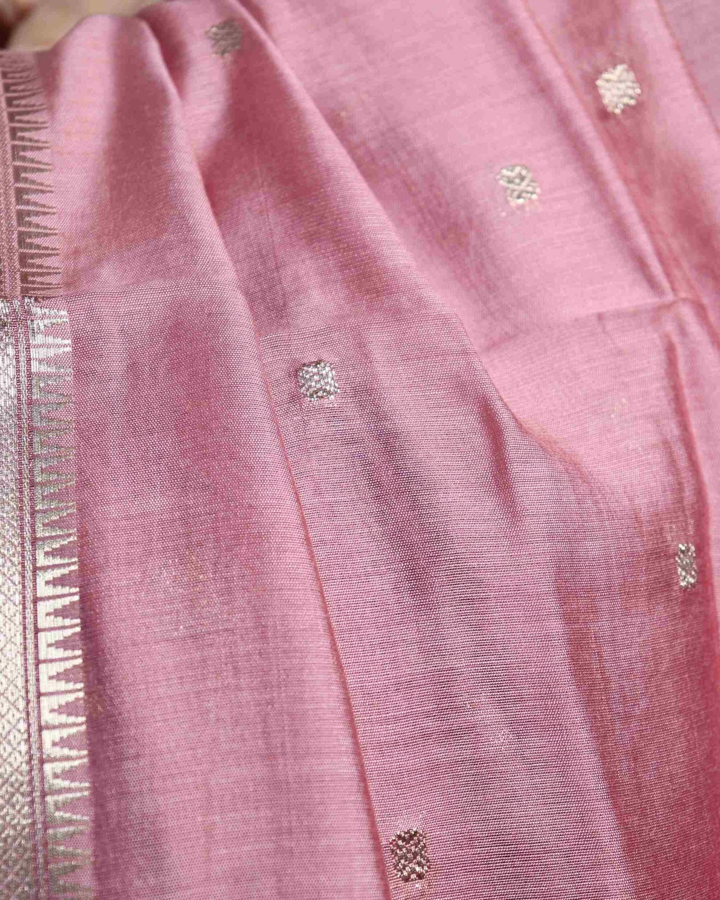 Onion Cotton Silk Banarasi Saree