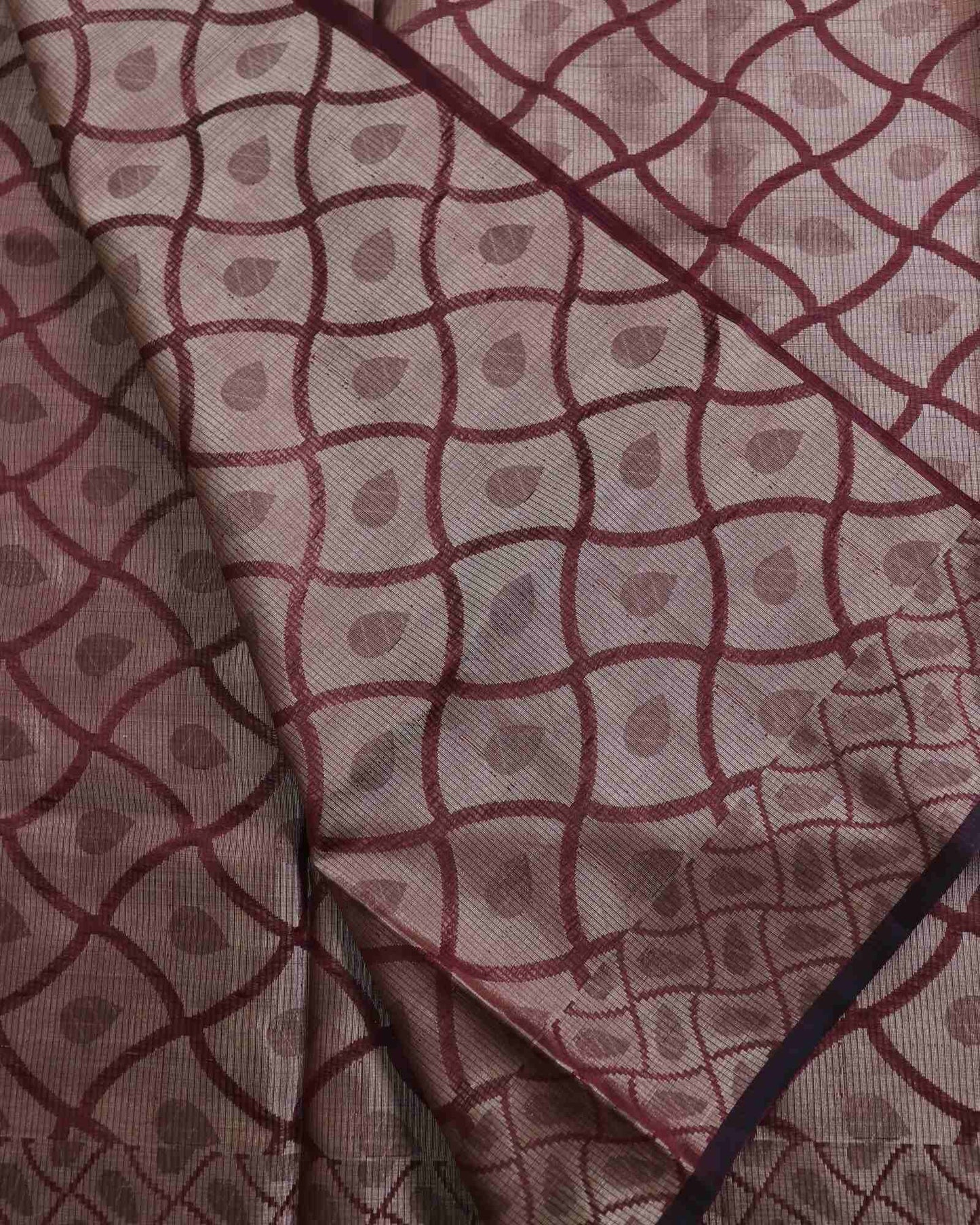 Brown Kota Silk Saree