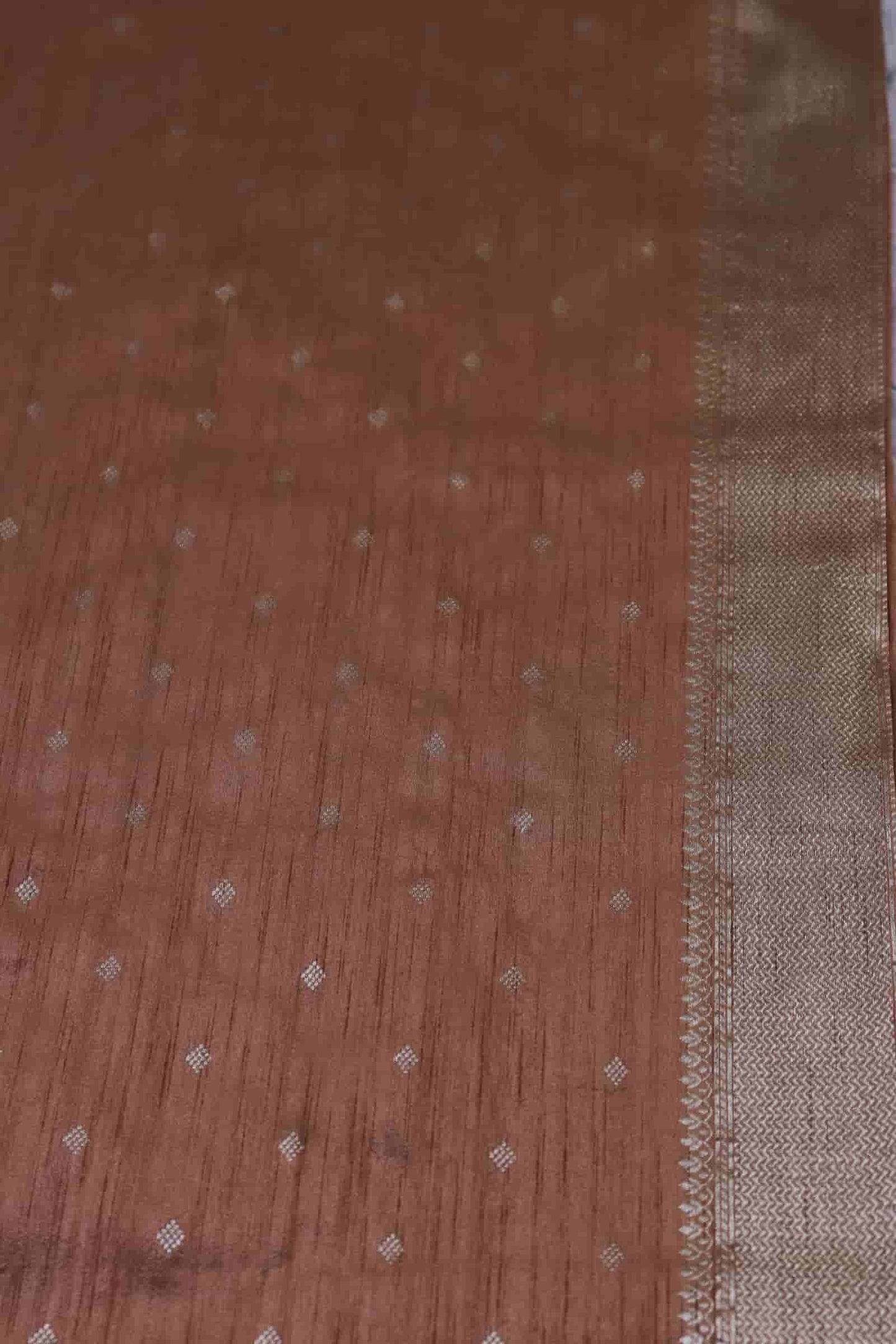 Light Brown Semi Tussar Silk Saree