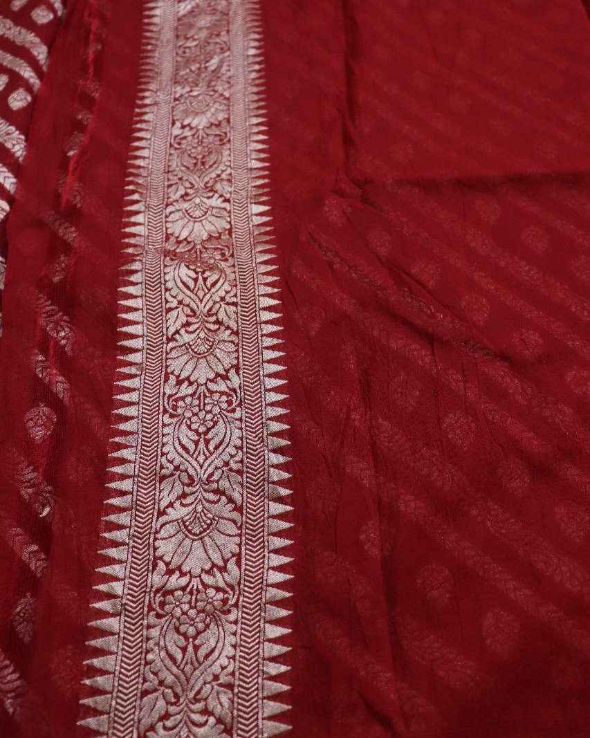 Brown Khadi georgette Saree