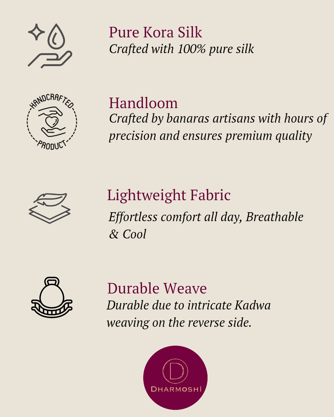 Maroon Pure Handloom Kora Silk Banarasi Saree