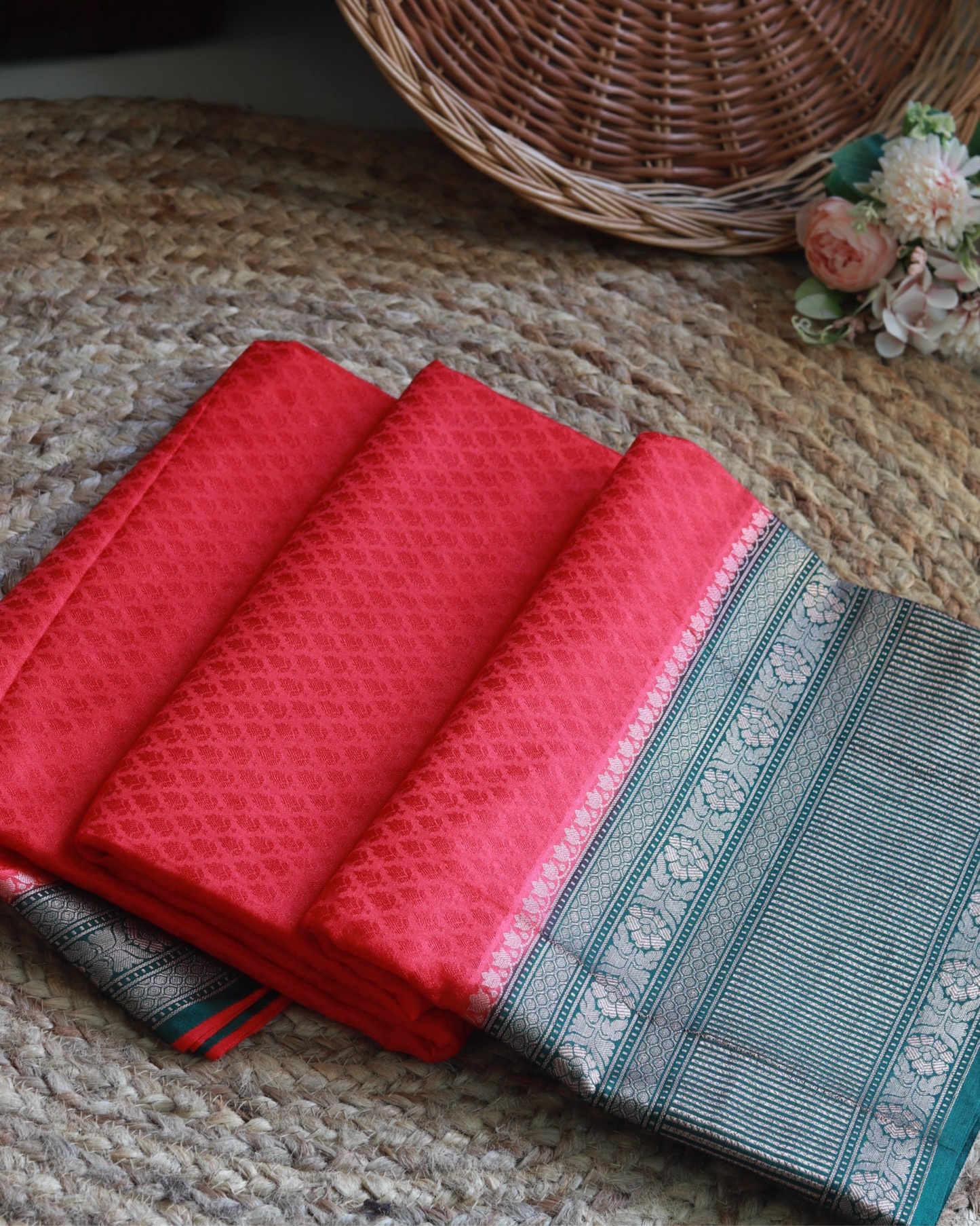 Red Tanchui Banarasi Saree