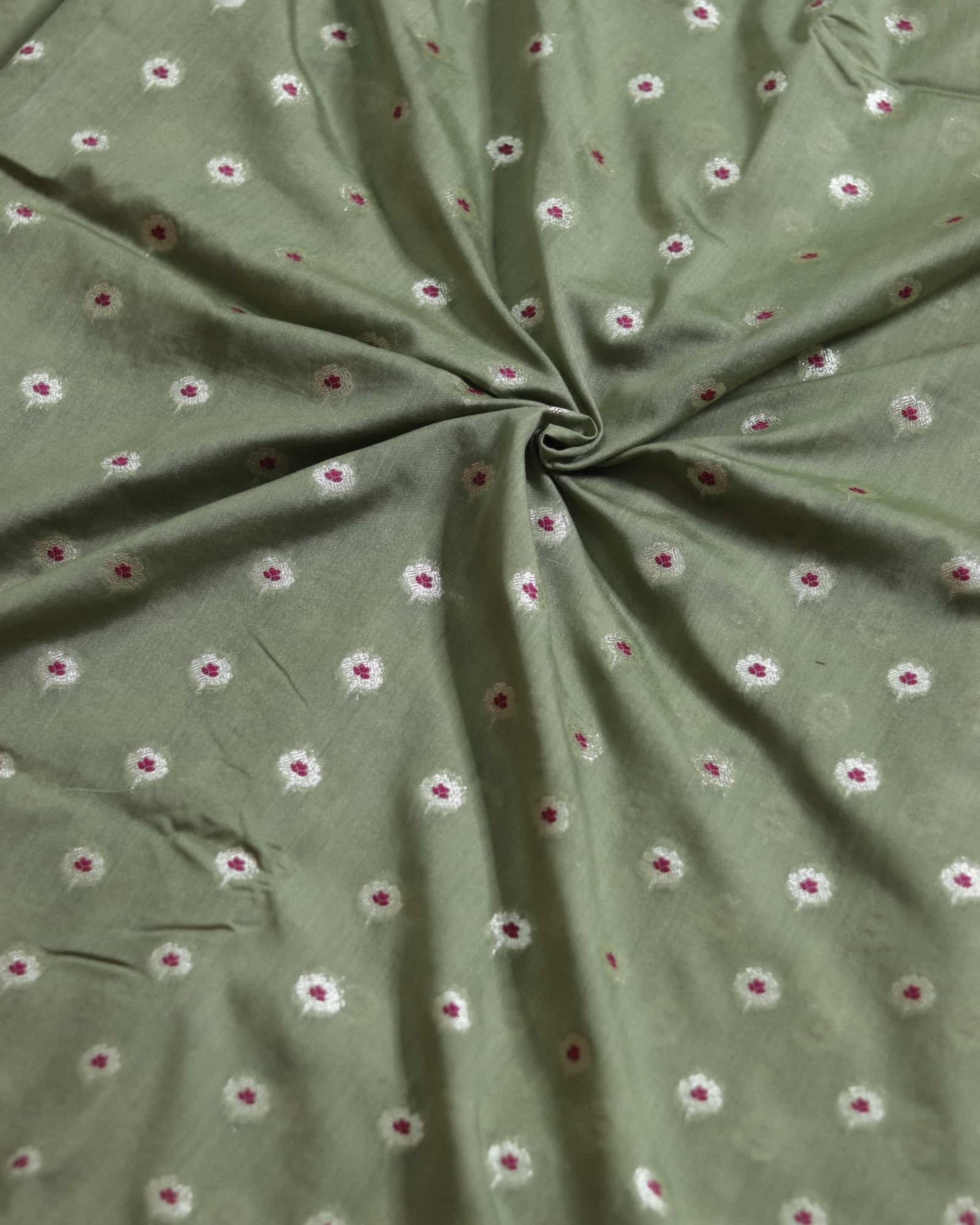 Olive Muga Silk Banarasi Saree