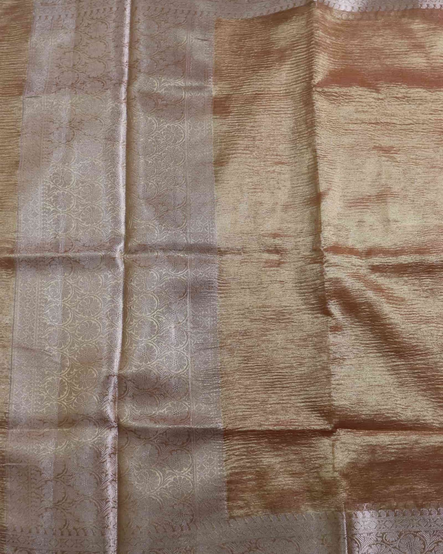 Pastel Orange Tissue Silk Banarasi Saree