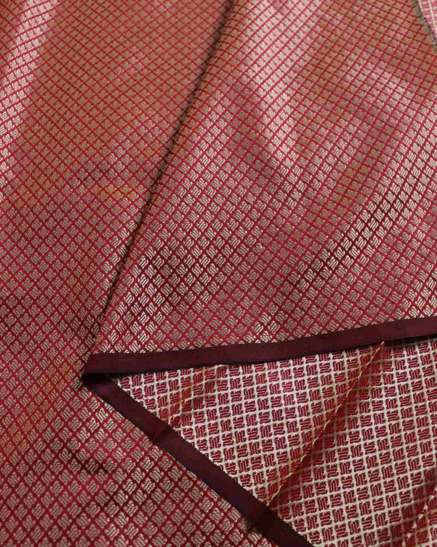 Red Resham Silk Banarasi Saree