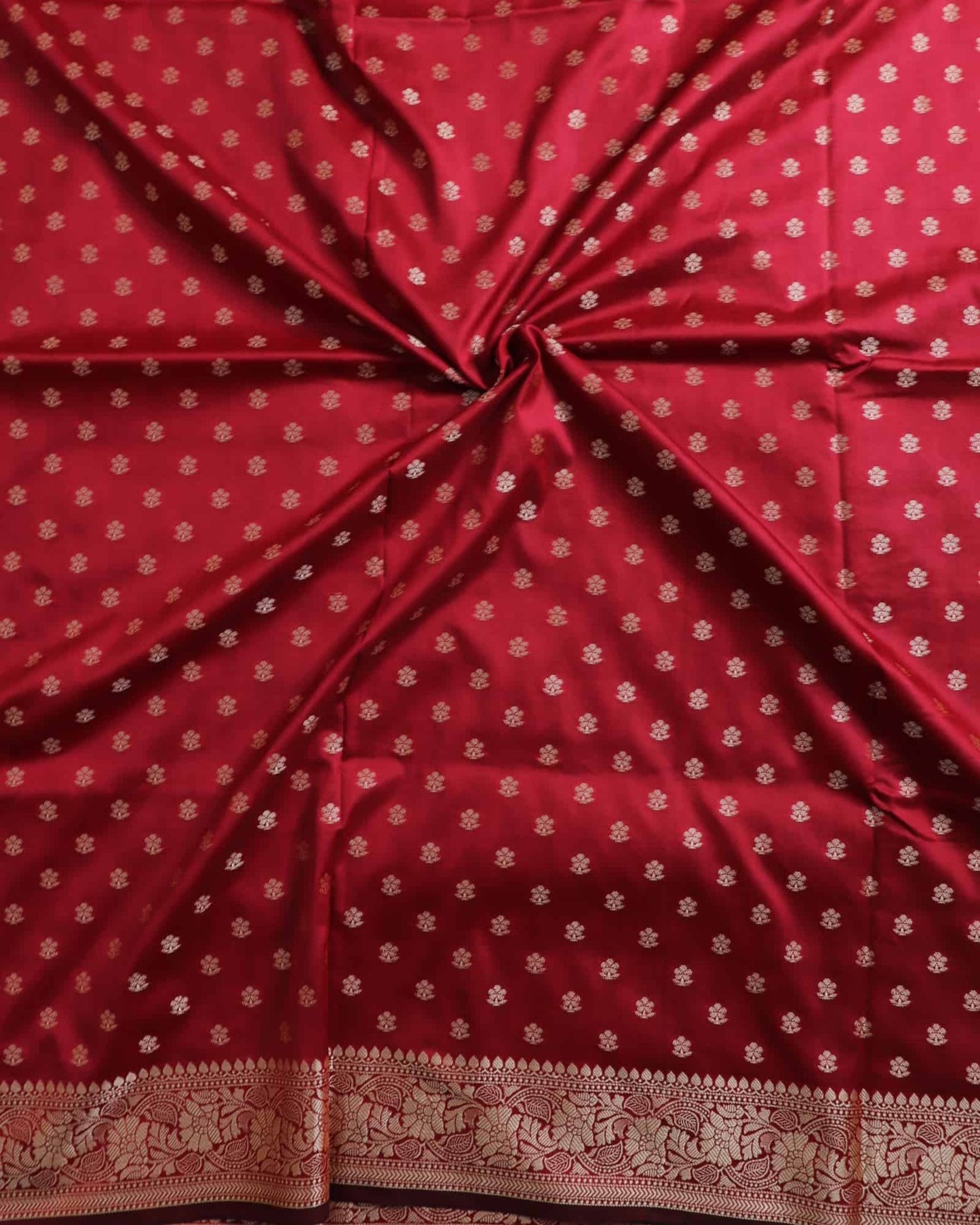 Red Resham Silk Banarasi Saree