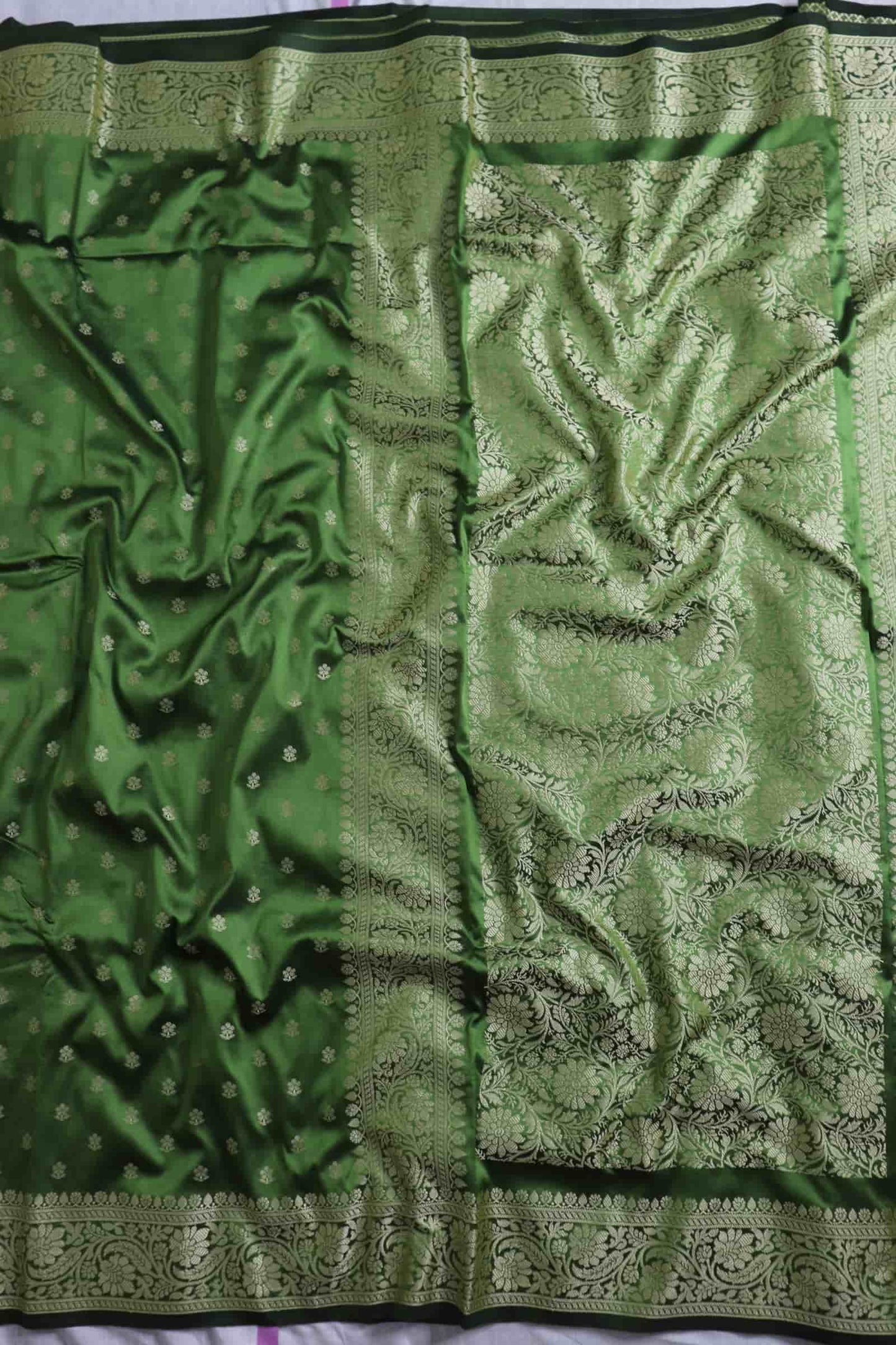 Green Resham Silk Saree