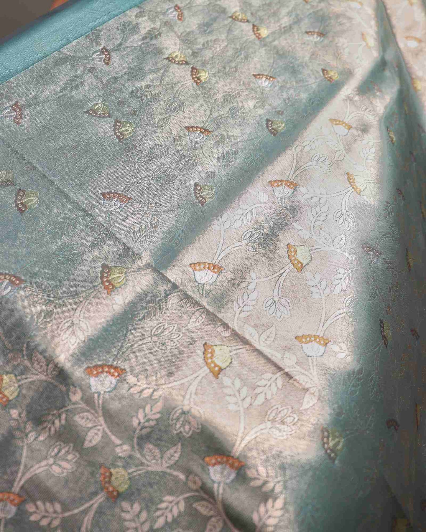 Rama Green Semi Katan Silk Saree