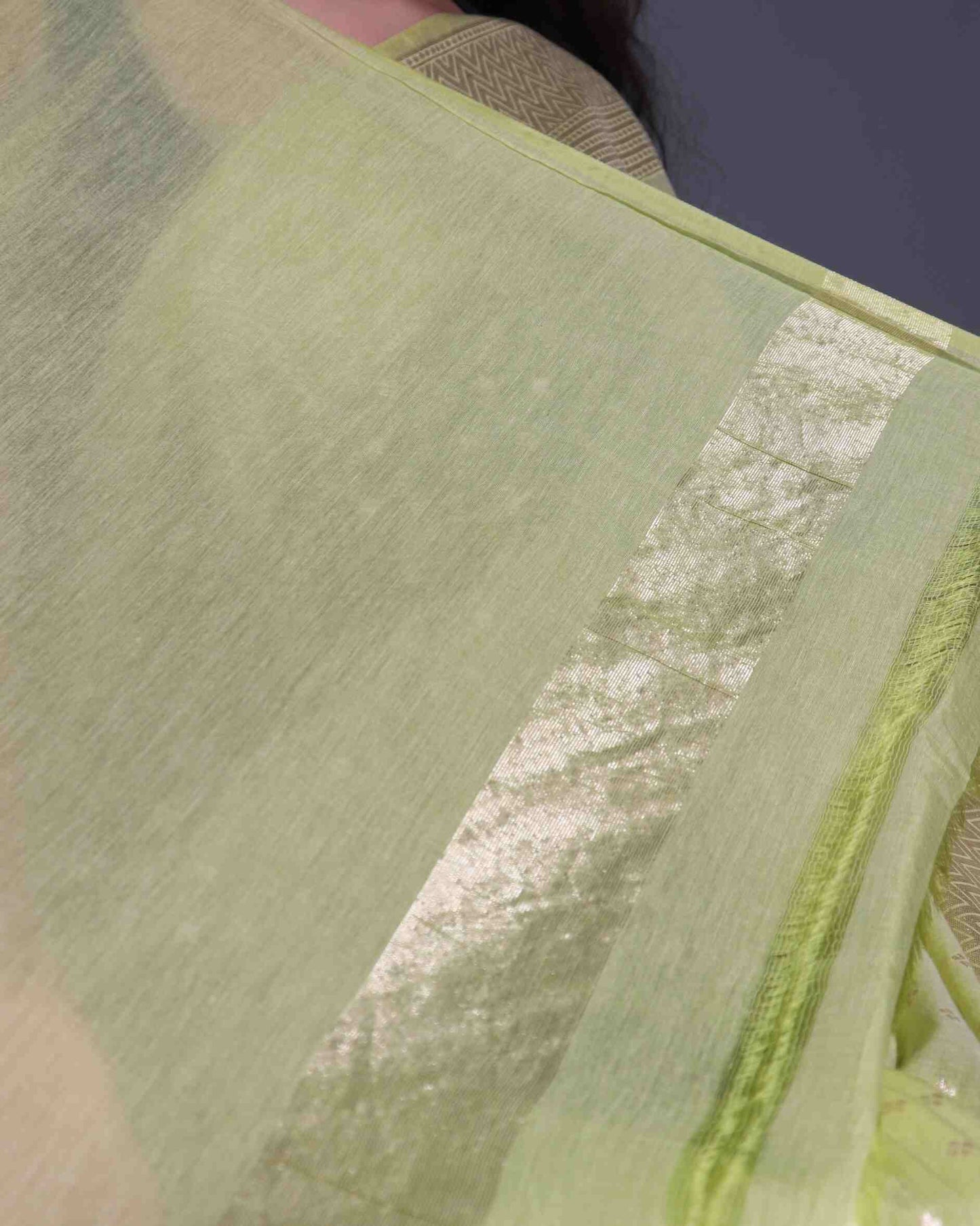 Green Cotton Silk Saree
