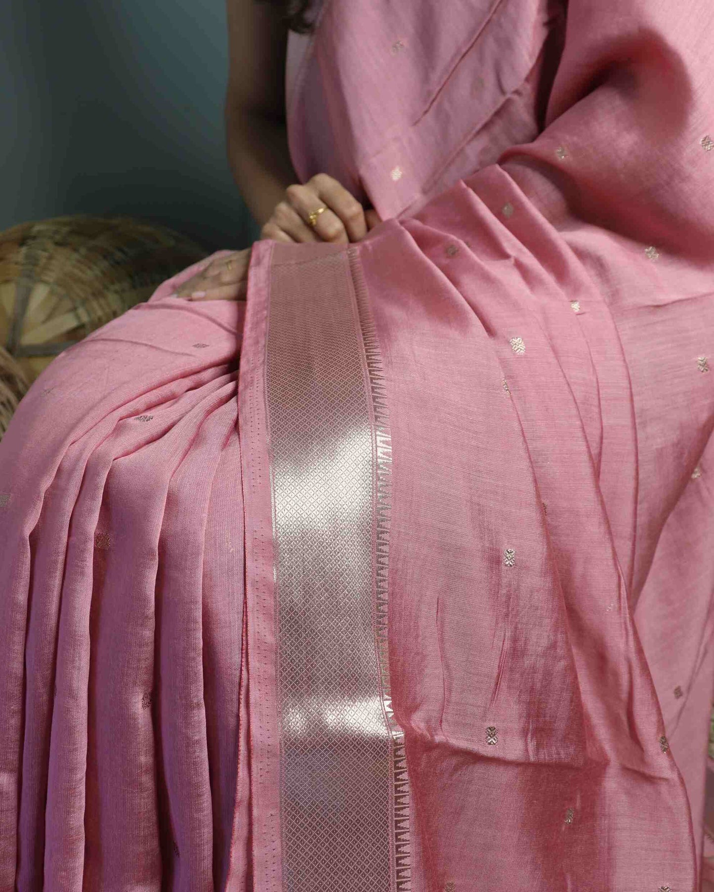 Onion Cotton Silk Banarasi Saree