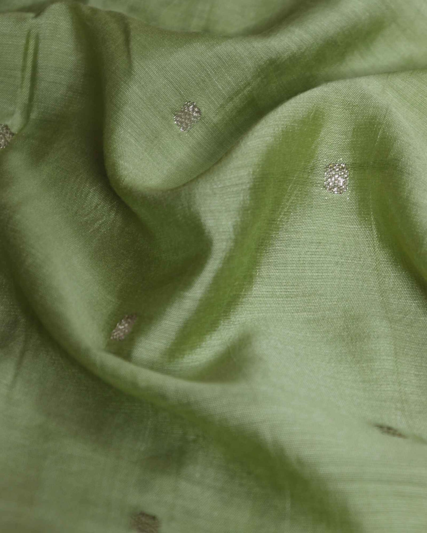 Mehendi Green Cotton Silk Banarasi Saree