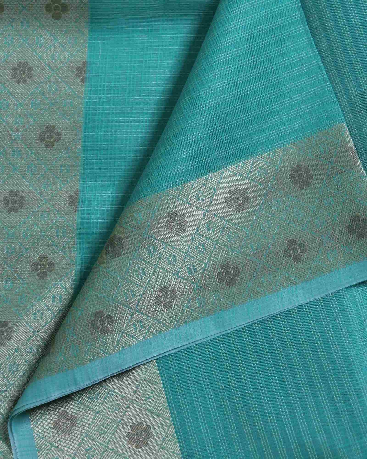 Sea Green Kota Silk Saree