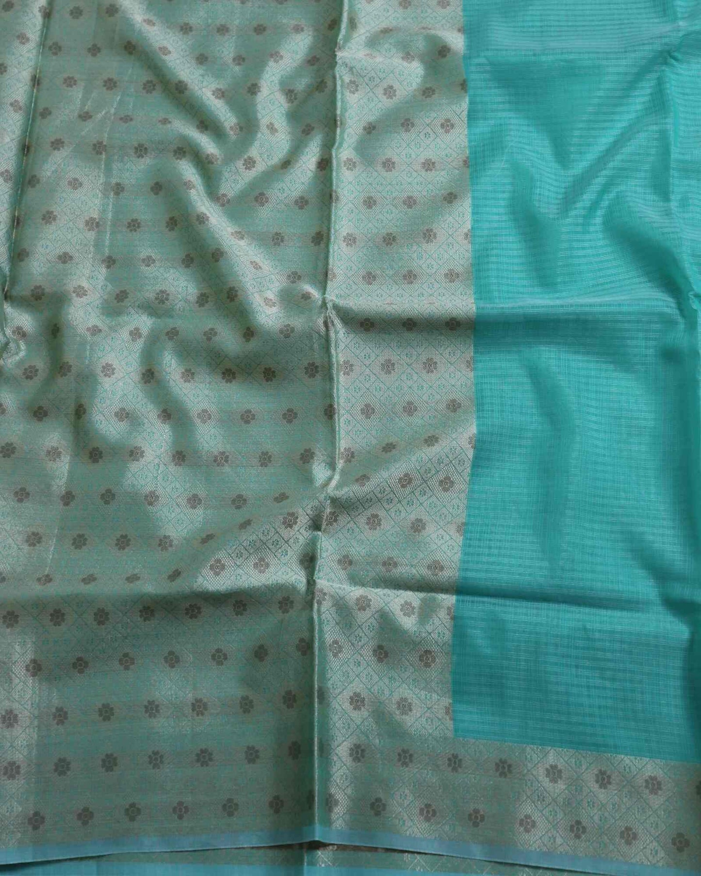 Sea Green Kota Silk Saree