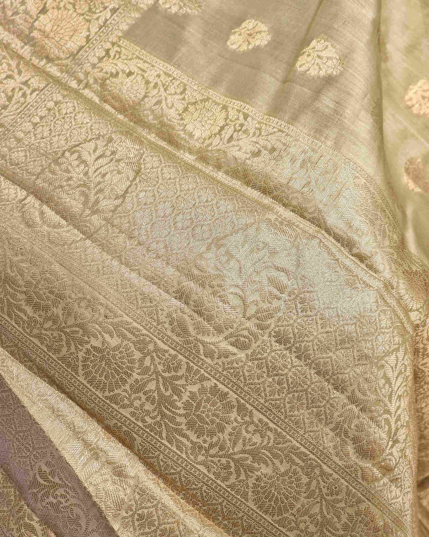 Yellow Pure Chanderi Silk Banarasi Saree