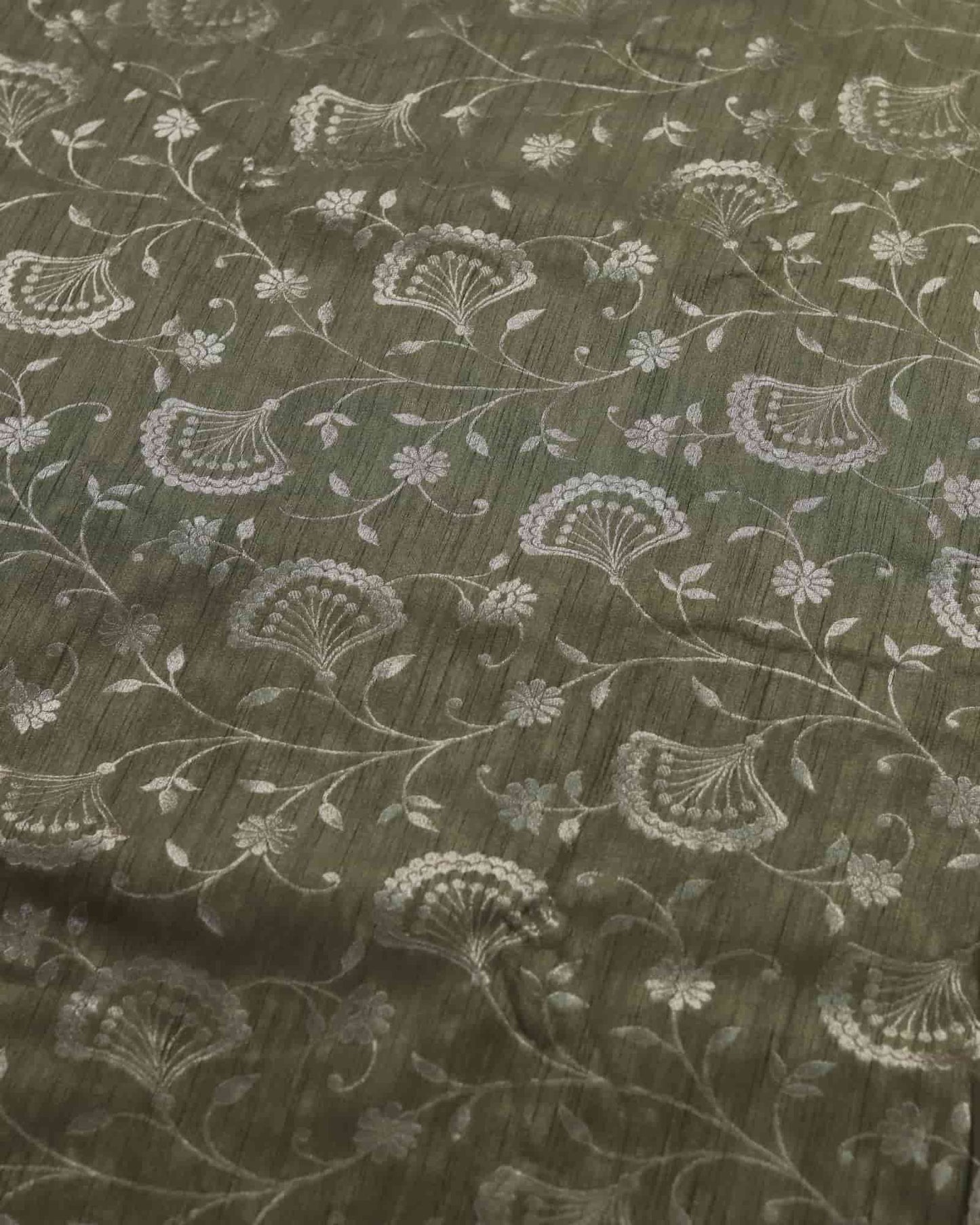 Olive Tussar Silk Saree
