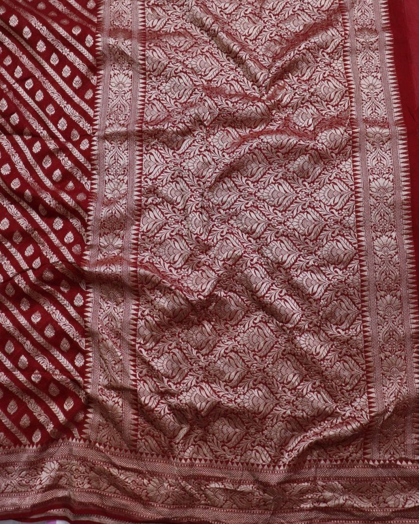 Brown Khadi georgette Saree