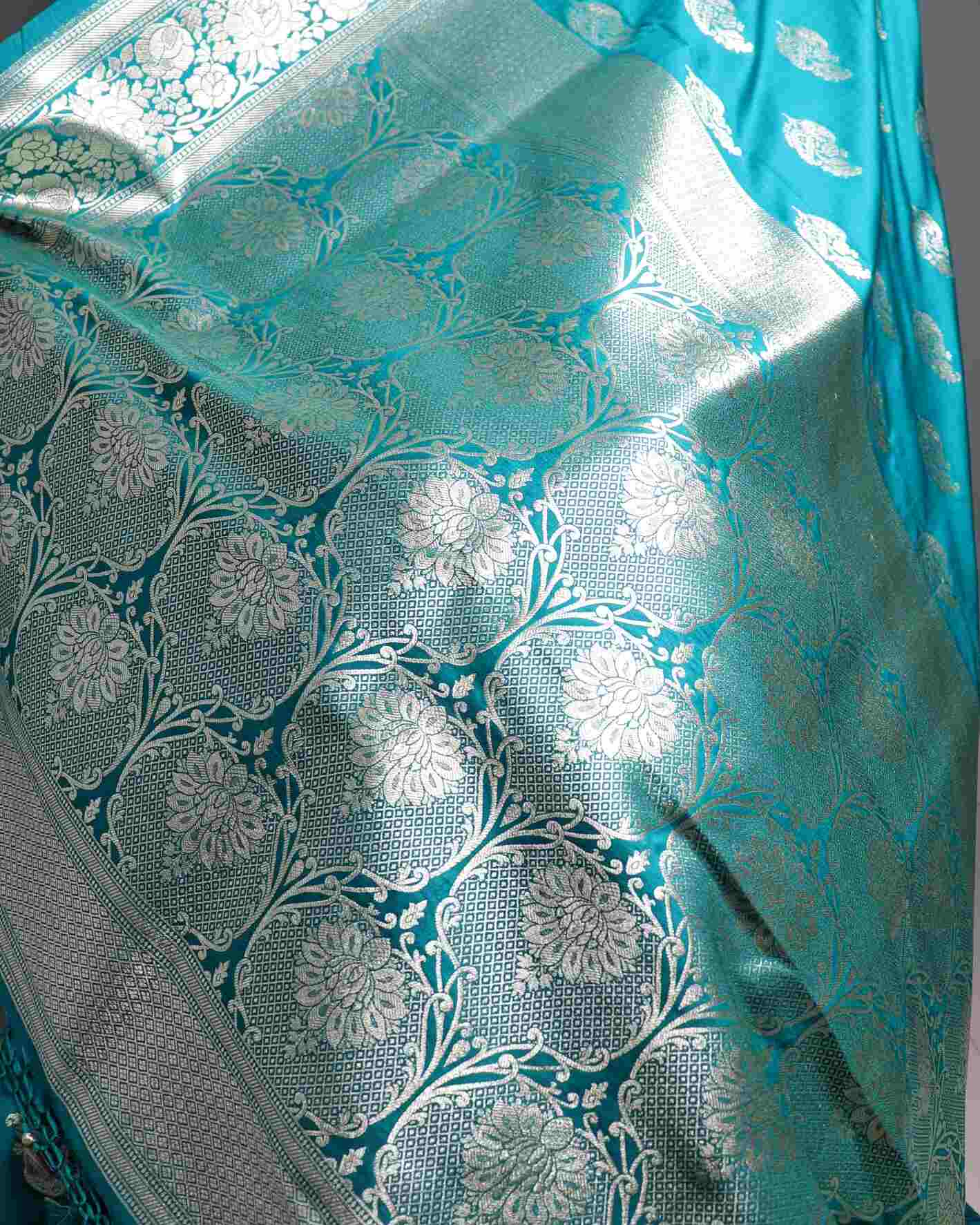 Green Semi Mashru Silk Banarasi Saree