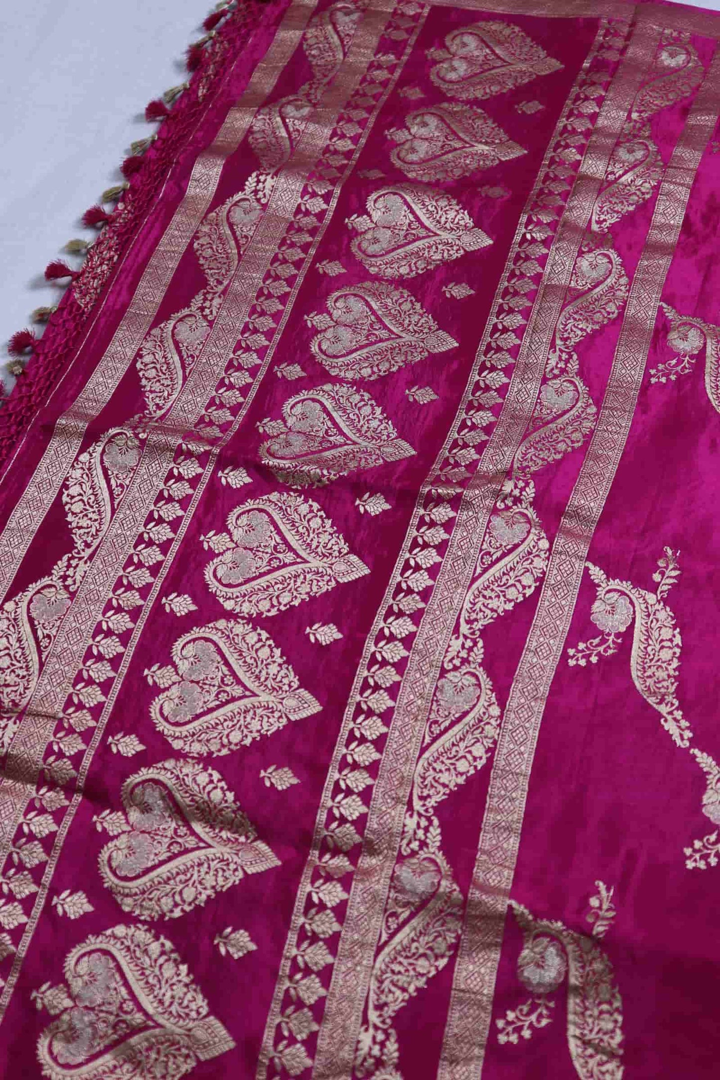 Pink Crepe Georgette Banarasi Saree