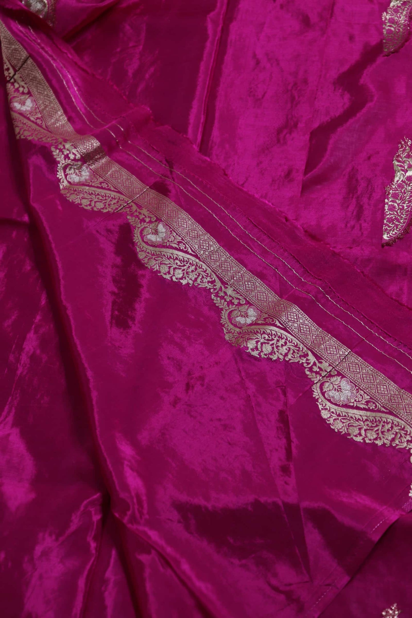 Pink Crepe Georgette Banarasi Saree