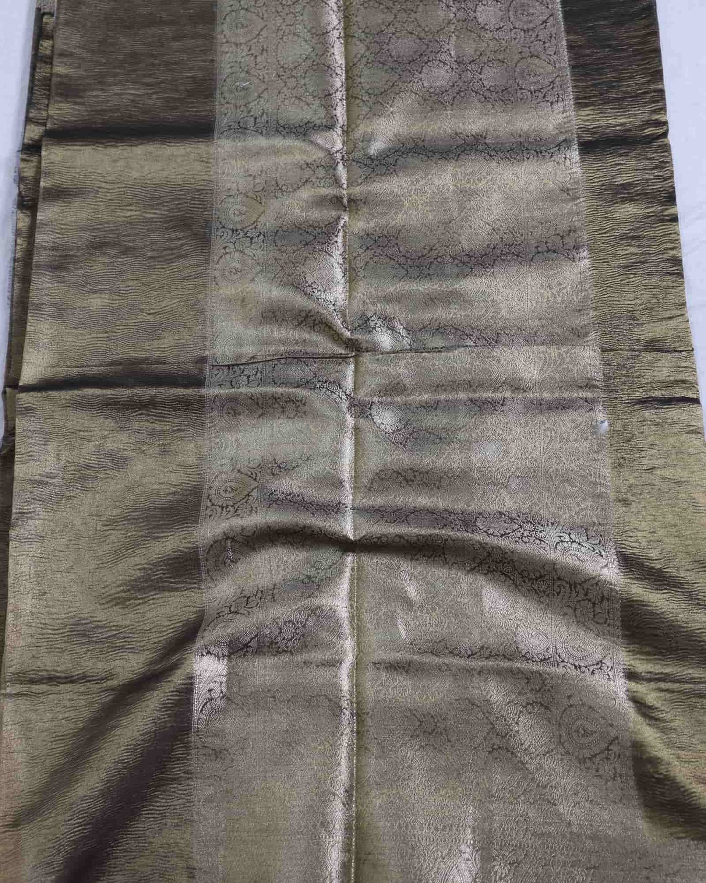 Olive Tissue Silk Banarasi Saree